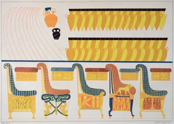 Frescos de muebles de la tumba de Ramsés IV, 1835-45